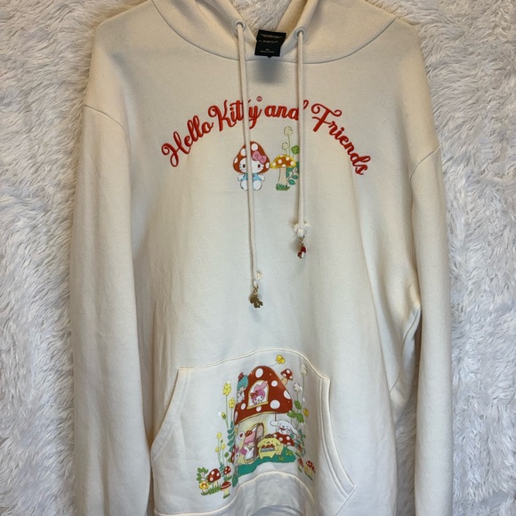 NWT | Box Lunch Exclusive | Hello Kitty and Friends |  White Cream Hoodie | XL 🍄 - Picture 9 of 14